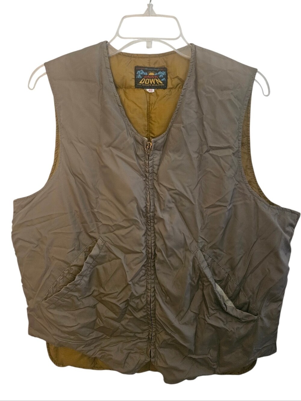 Vintage Eddie Bauer Sunrise Label Goose Down Quilted Vest Men 42